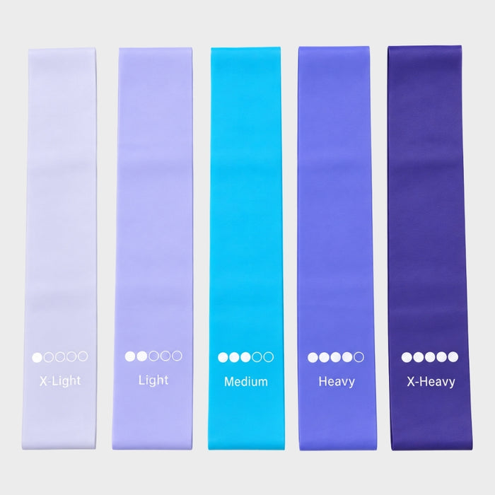 5 Strength Levels Resistance Bands - Blue