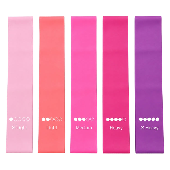 5 Strength Levels Resistance Bands - Pink