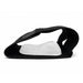 A black neoprene arch support shoe insert with a textured white silicone pad on the sole, shown against a plain white background.