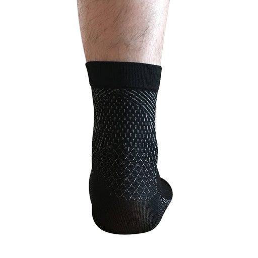 FlowRevive Open Toe Ankle Compression Socks - Black